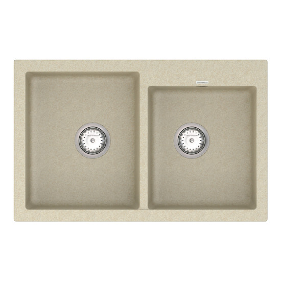 Кухонна мийка VANKOR Orman OMP 05.80 Beige + сифон VANKOR