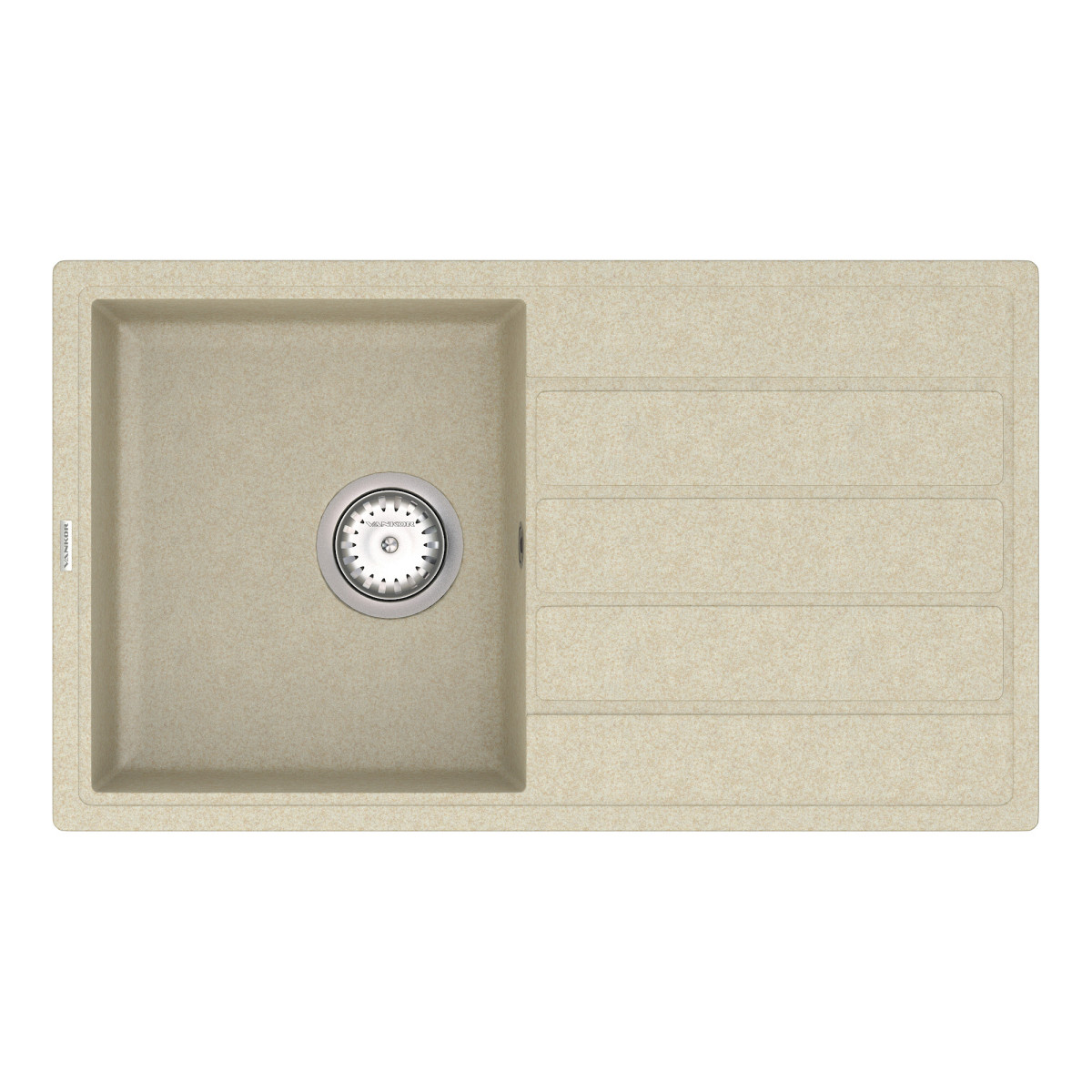 Кухонна мийка VANKOR Easy EMP 02.76 Beige + сифон VANKOR