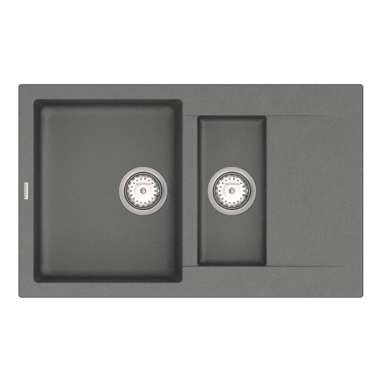 Кухонна мийка VANKOR Orman OMP 04.80 Gray + сифон VANKOR