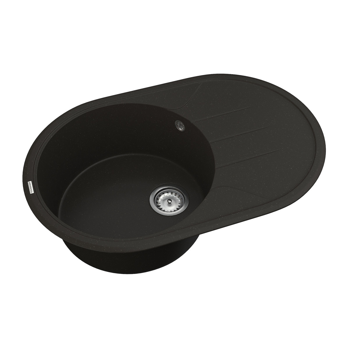 Кухонна мийка VANKOR Sity SMO 02.78 Black + сифон VANKOR