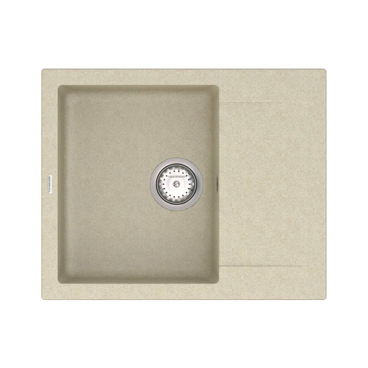 Кухонна мийка VANKOR Orman OMP 02.61 Beige + сифон VANKOR