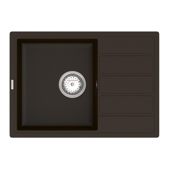 Кухонна мийка VANKOR Easy EMP 02.62 Chocolate + сифон VANKOR