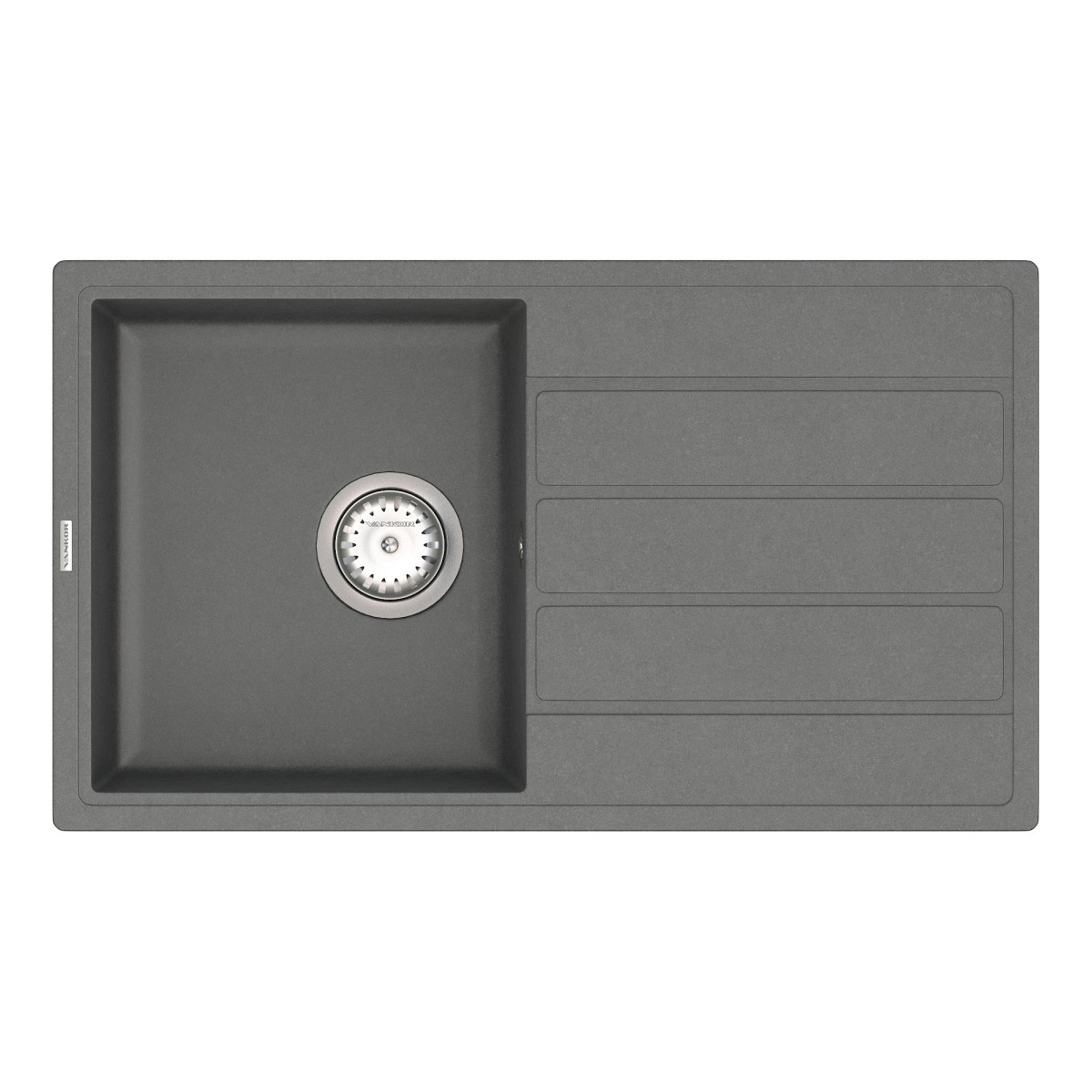 Кухонна мийка VANKOR Easy EMP 02.76 Gray + сифон VANKOR
