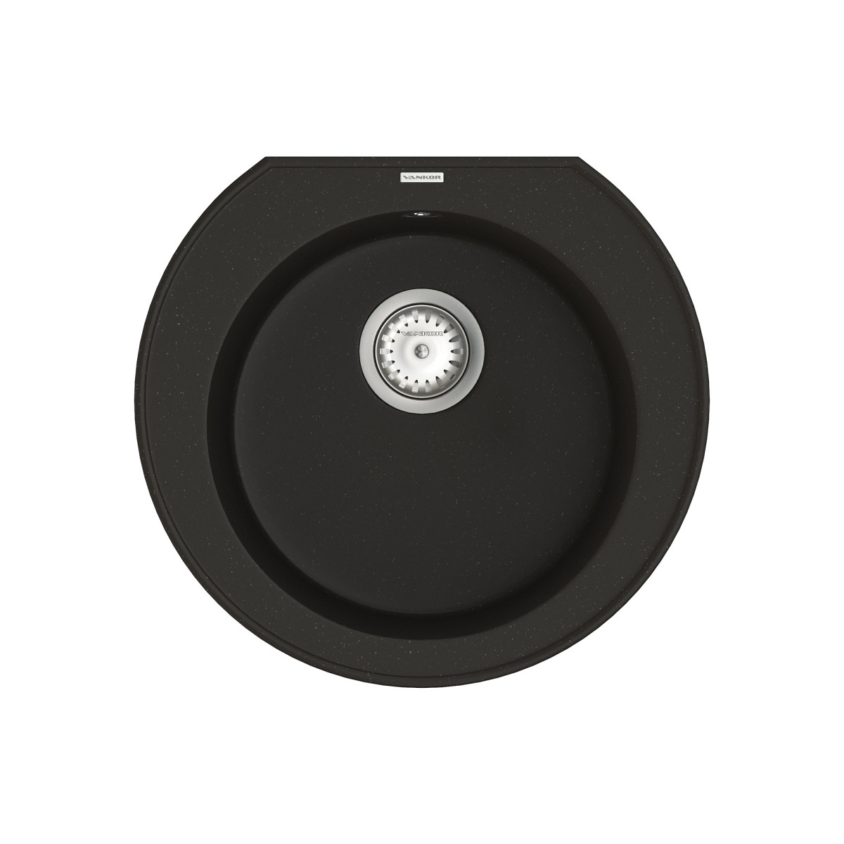 Кухонна мийка VANKOR Kres KMR 01.52 black + сифон VANKOR