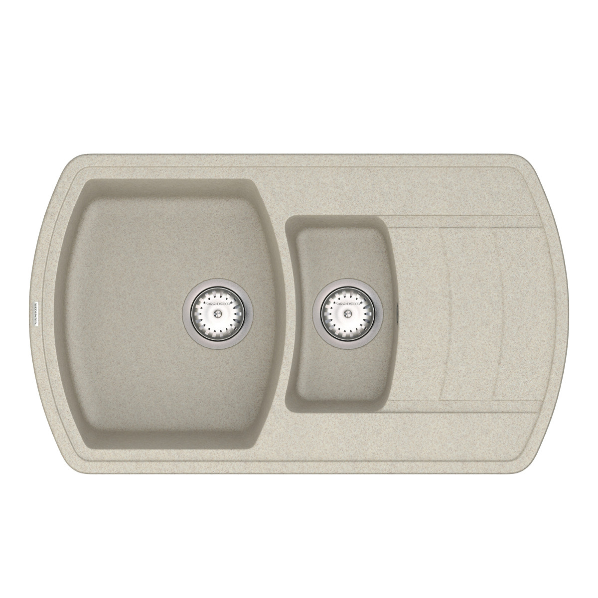 Кухонна мийка VANKOR Norton NMP 04.86 Terra + сифон VANKOR