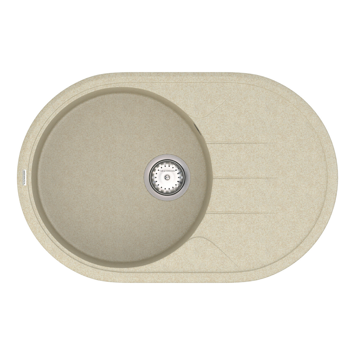 Кухонна мийка VANKOR Sity SMO 02.78 Beige + сифон VANKOR