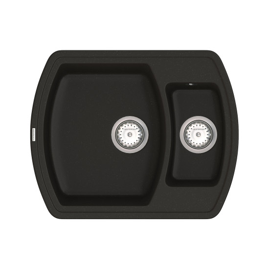 Кухонна мийка VANKOR Norton NMP 03.63 Black + сифон VANKOR