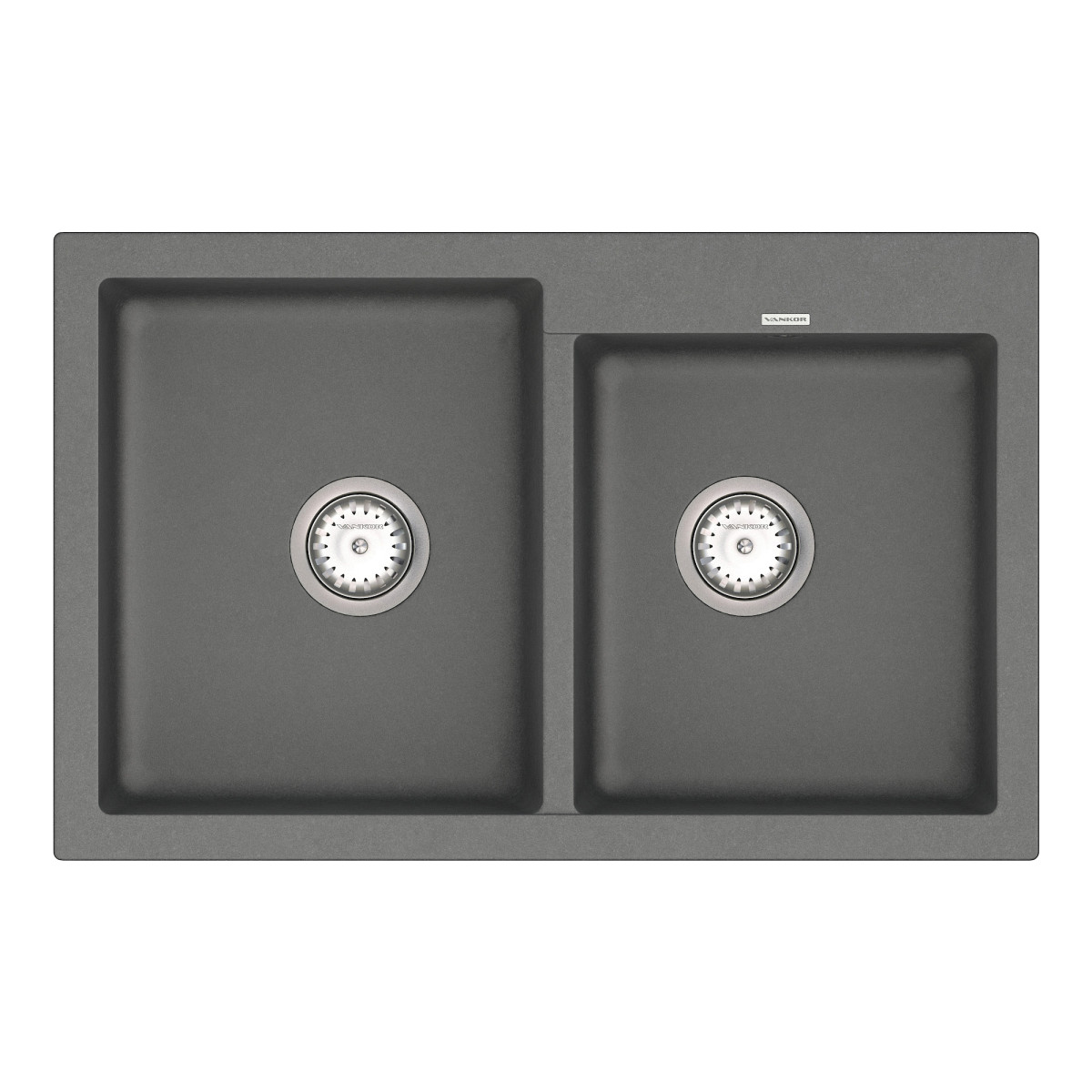 Кухонна мийка VANKOR Orman OMP 05.80 Gray + сифон VANKOR