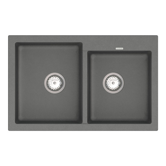 Кухонна мийка VANKOR Orman OMP 05.80 Gray + сифон VANKOR