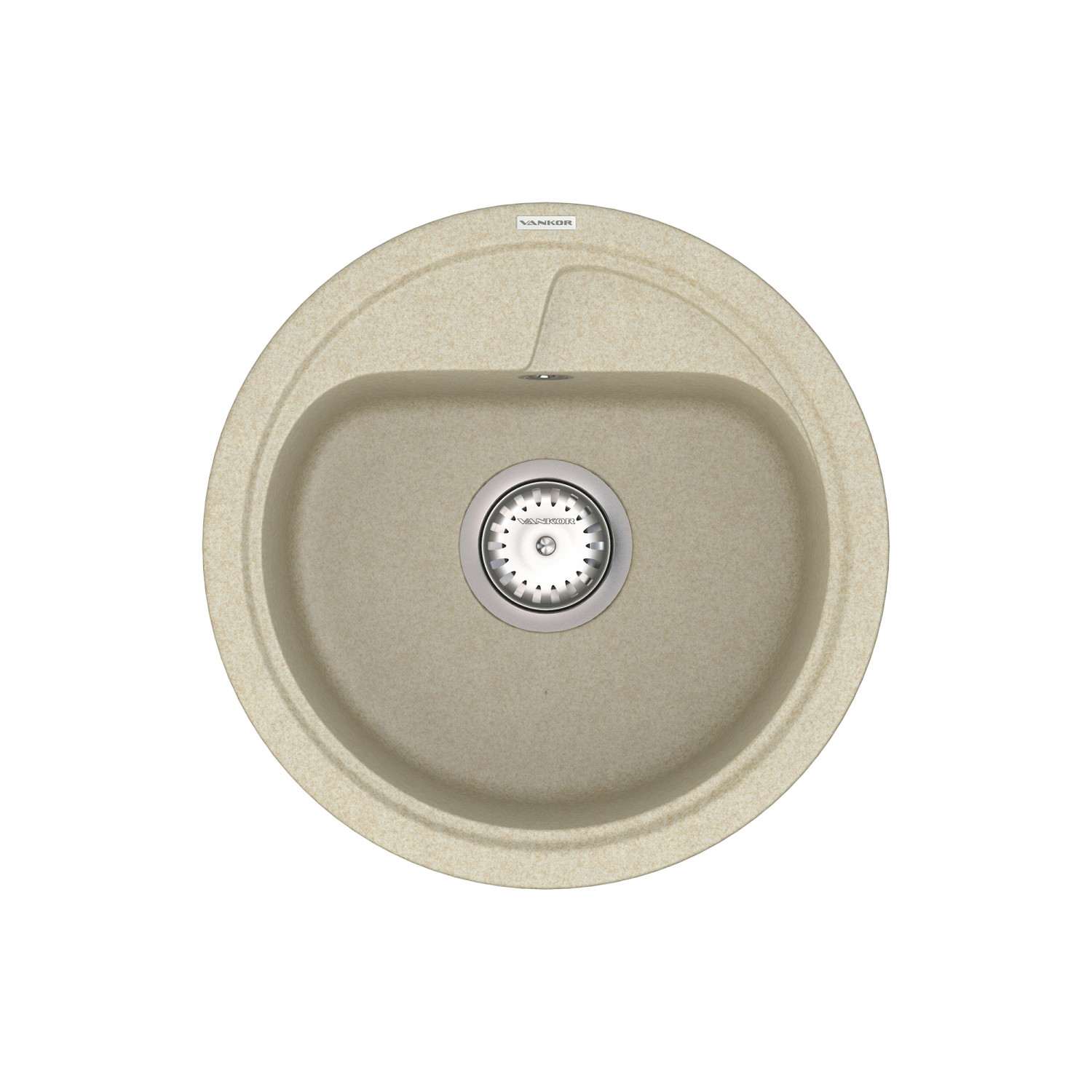 Кухонна мийка VANKOR Polo PMR 01.44 Beige + сифон VANKOR