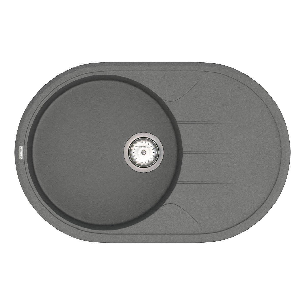 Кухонна мийка VANKOR Sity SMO 02.78 Gray + сифон VANKOR