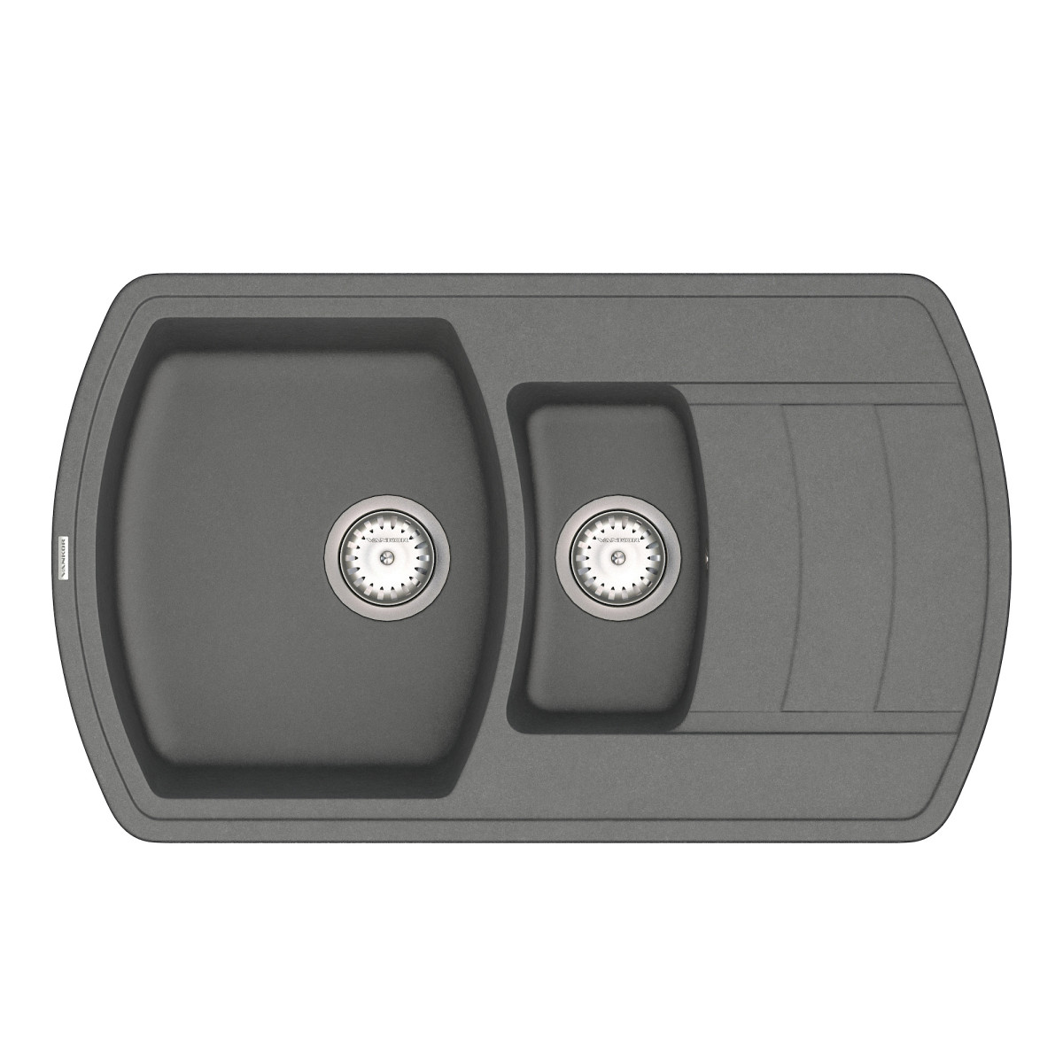Кухонна мийка VANKOR Norton NMP 04.86 Gray + сифон VANKOR