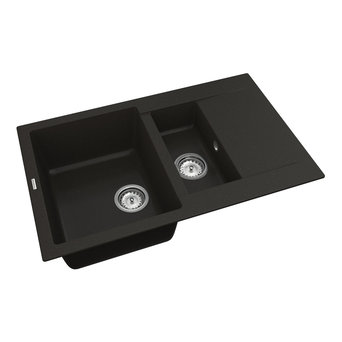 Кухонна мийка VANKOR Orman OMP 04.80 Black + сифон VANKOR