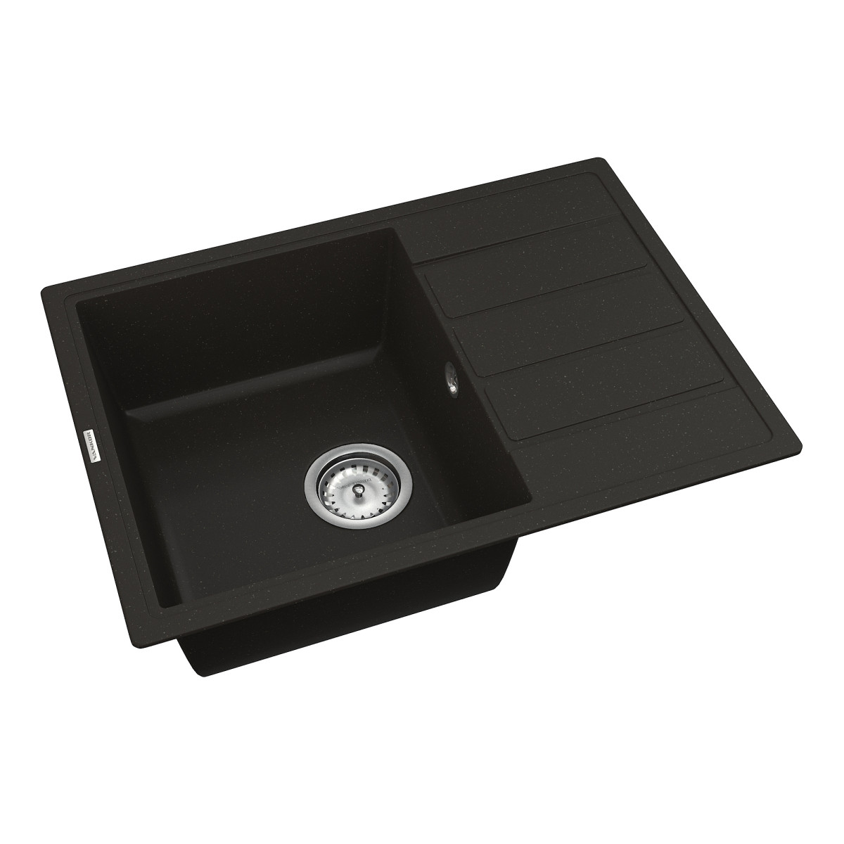 Кухонна мийка VANKOR Easy EMP 02.62 Black + сифон VANKOR