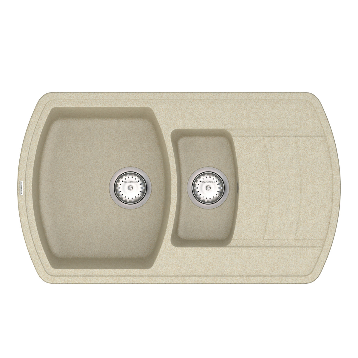 Кухонна мийка VANKOR Norton NMP 04.86 Beige + сифон VANKOR