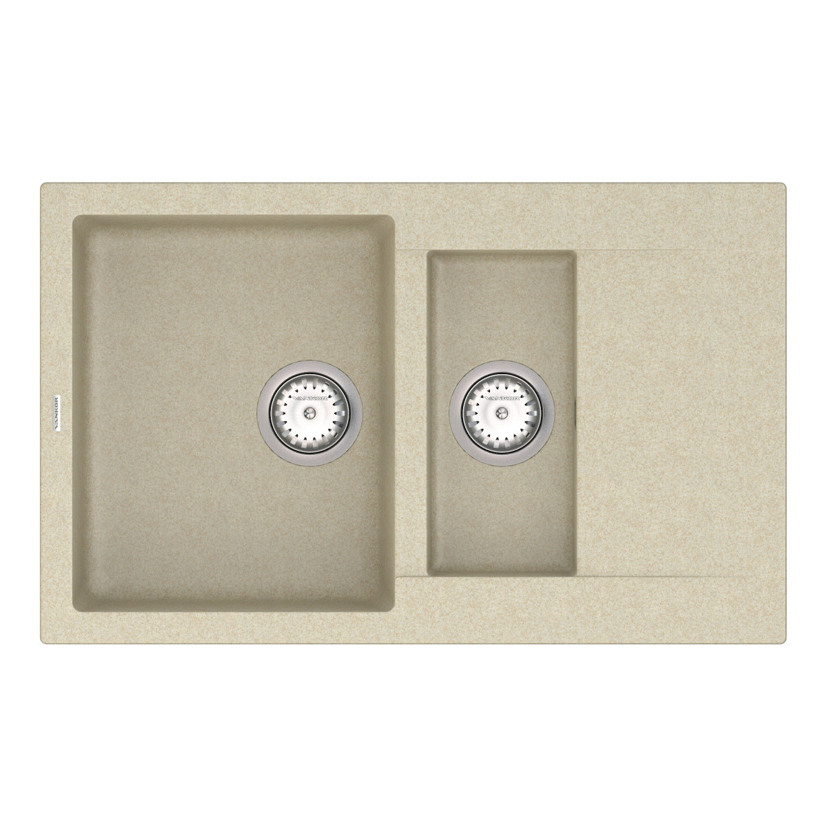 Кухонна мийка VANKOR Orman OMP 04.80 Beige + сифон VANKOR