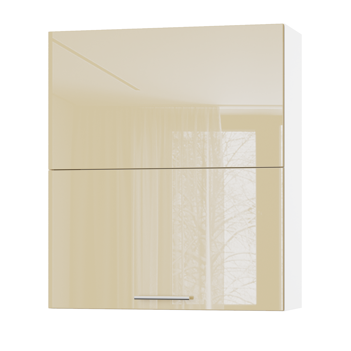 Корпус Стандарт білий, фасад Стандарт бежевий глянець L402.HF 80х93х30