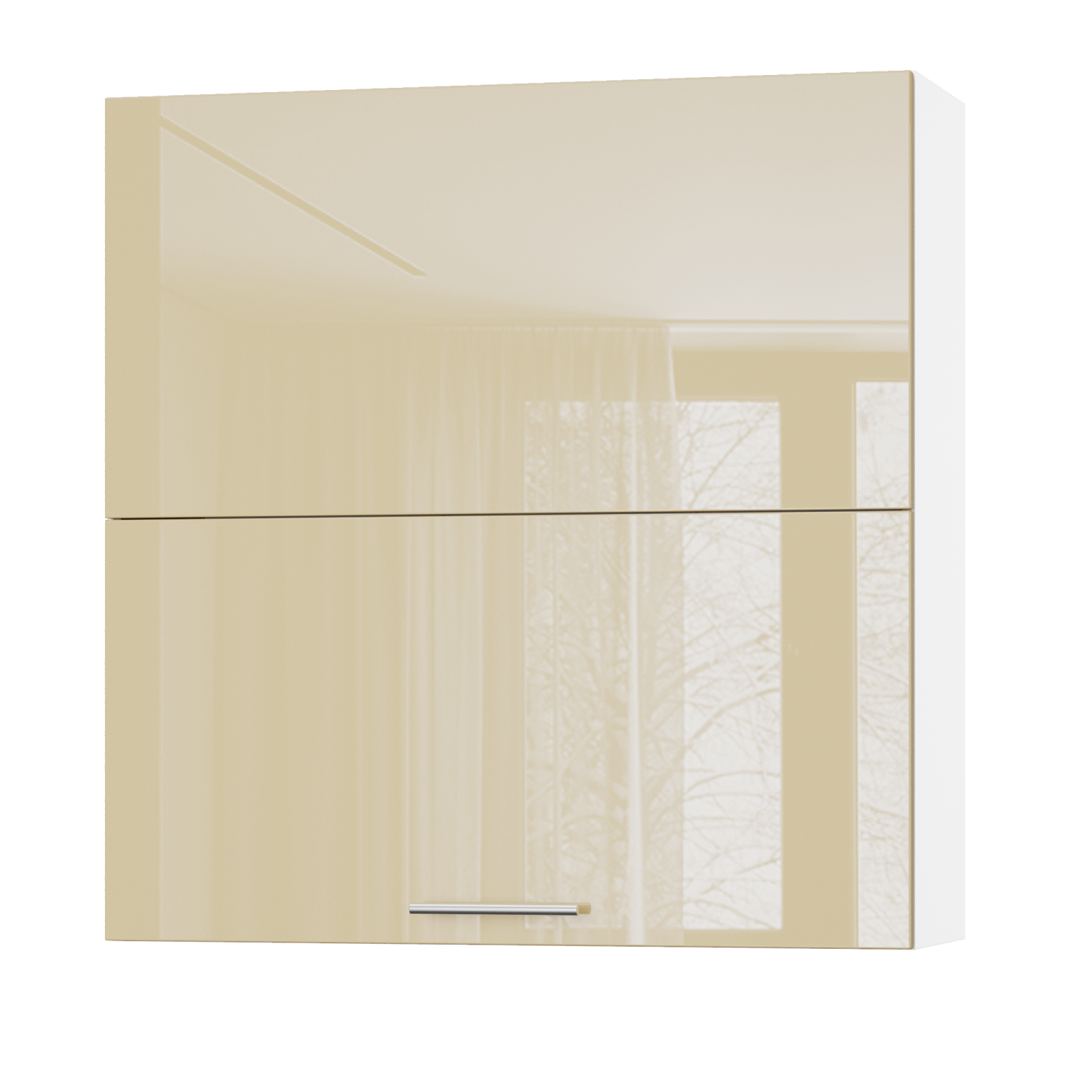 Корпус Стандарт білий, фасад Стандарт бежевий глянець L402.HF 90х93х30