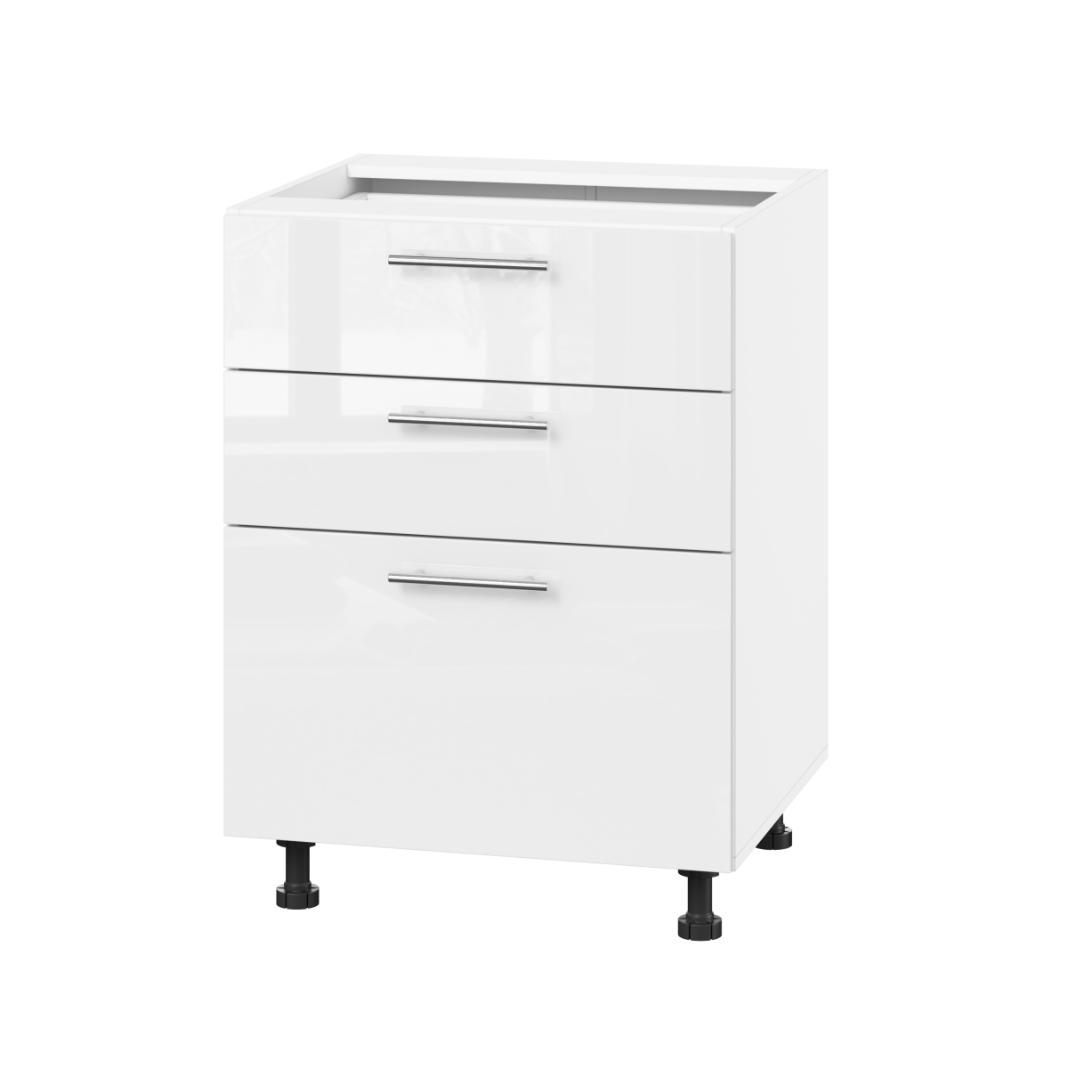 Корпус Стандарт білий, фасад Стандарт білий глянець 130.SM 60х72х52