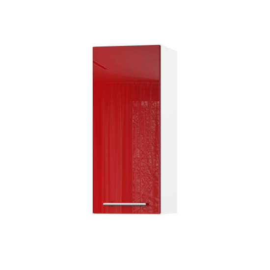 Корпус Стандарт білий, фасад Стандарт червоний глянець 301 30х72х30