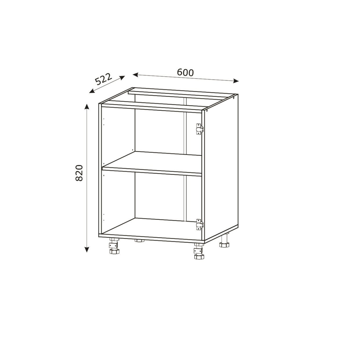Корпус Стандарт білий, фасад Стандарт елегантний сірий софт 101 60х72х52 Корпус Стандарт білий, фасад Стандарт елегантний сірий софт 101 60х72х52