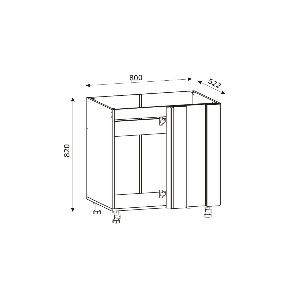 Корпус Стандарт білий, фасад Стандарт капучіно глянець 103 80-100х72х52 Корпус Стандарт білий, фасад Стандарт капучіно глянець 103 80-100х72х52