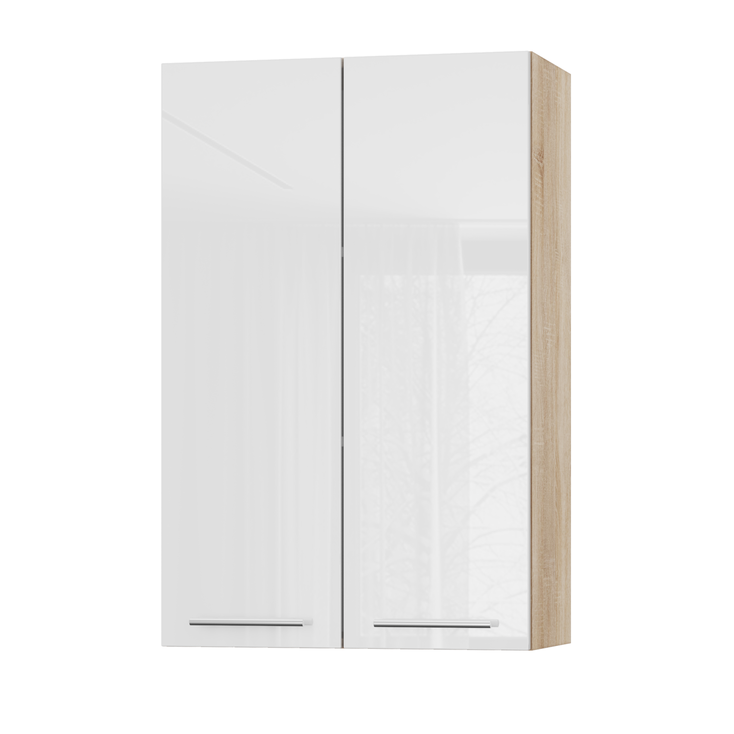 Корпус Стандарт дуб сонома, фасад Стандарт білий глянець L302 60х93х30