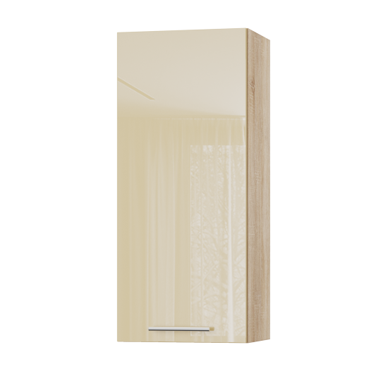Корпус Стандарт дуб сонома, фасад Стандарт бежевий глянець L301 40х93х30