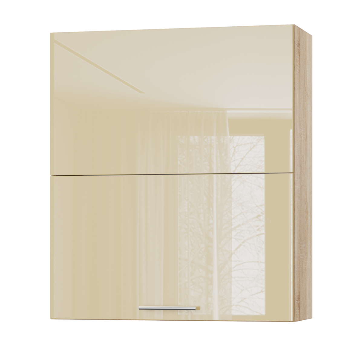 Корпус Стандарт дуб сонома, фасад Стандарт бежевий глянець L402.HF 80х93х30