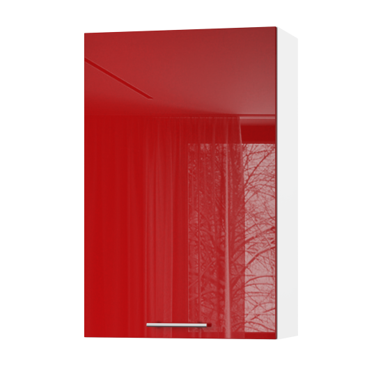 Корпус Стандарт білий, фасад Стандарт червоний глянець L301 60х93х30