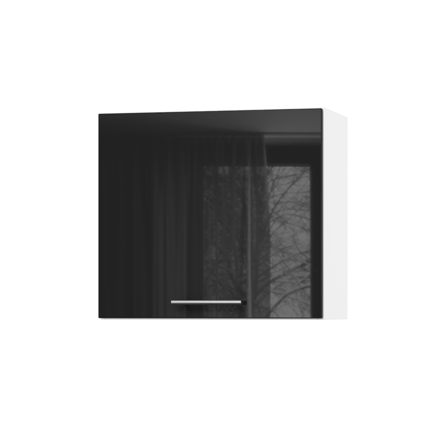 Корпус Стандарт білий, фасад Стандарт чорний глянець S301 60х54х30 