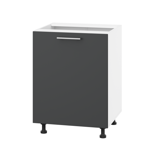 Корпус Стандарт білий, фасад Стандарт елегантний сірий софт 101 60х72х52