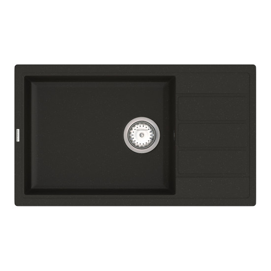 Кухонна мийка VANKOR Easy EMP 02.76 XL Black + сифон VANKOR