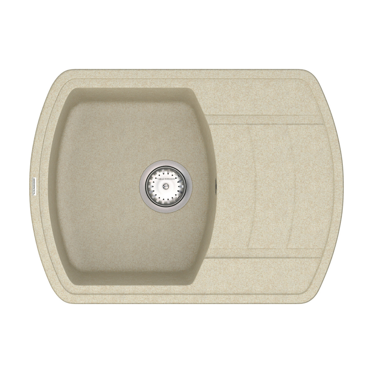 Кухонна мийка VANKOR Norton NMP 02.67 Beige + сифон VANKOR