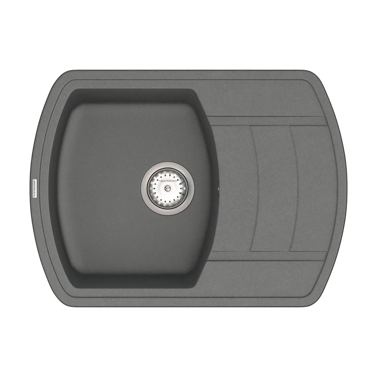 Кухонна мийка VANKOR Norton NMP 02.67 Gray + сифон VANKOR