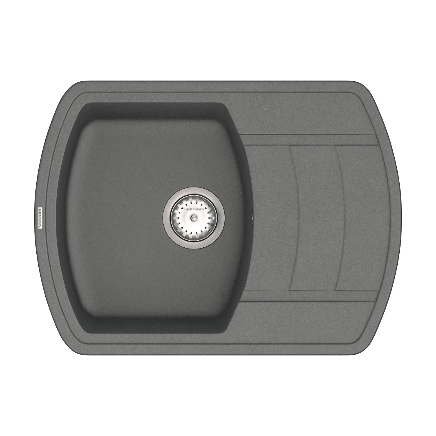 Кухонна мийка VANKOR Norton NMP 02.67 Gray + сифон VANKOR