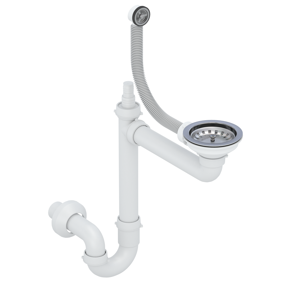 Кухонна мийка VANKOR Hope HMP 02.57 White stone + сифон VANKOR