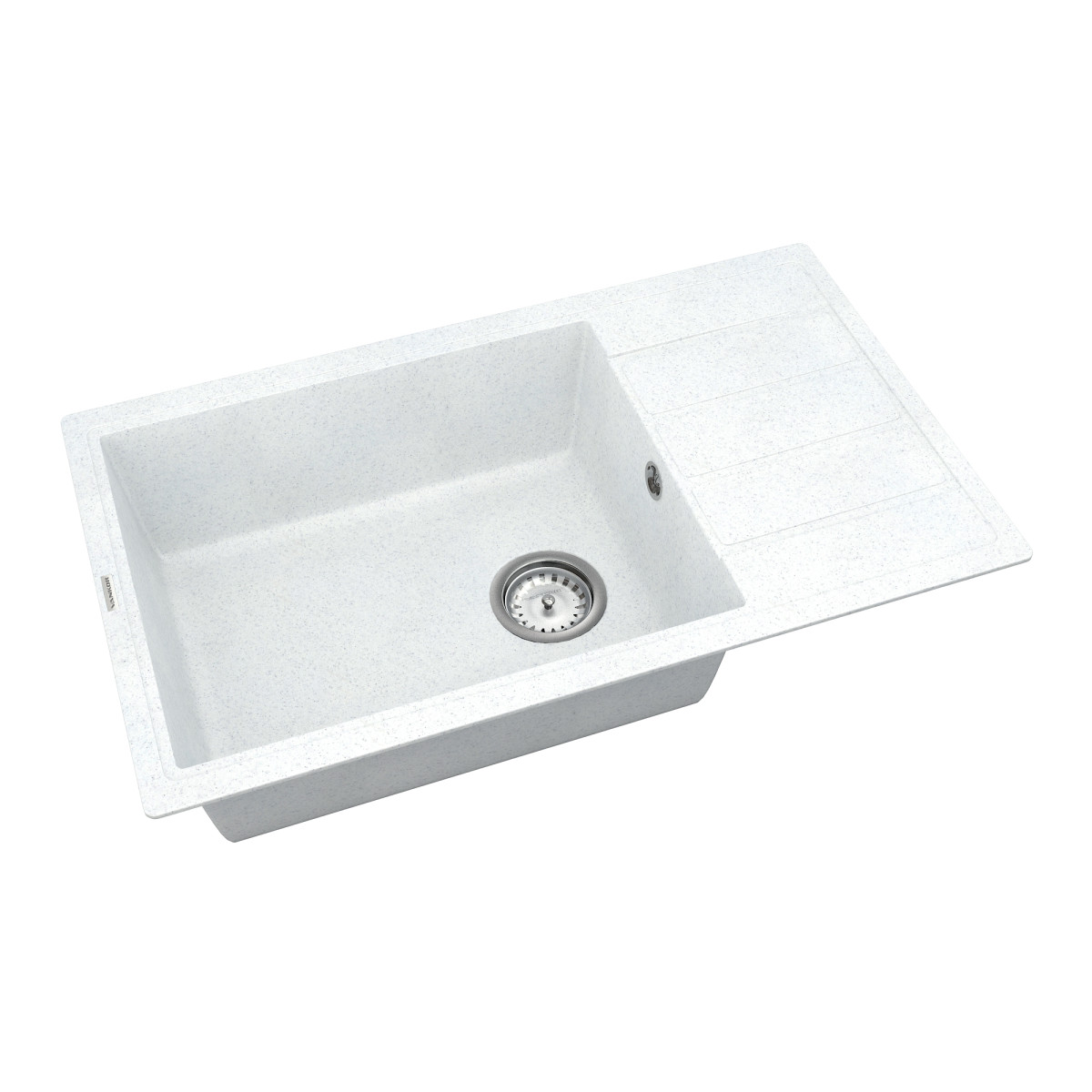 Кухонна мийка VANKOR Easy EMP 02.76 XL White stone + сифон VANKOR