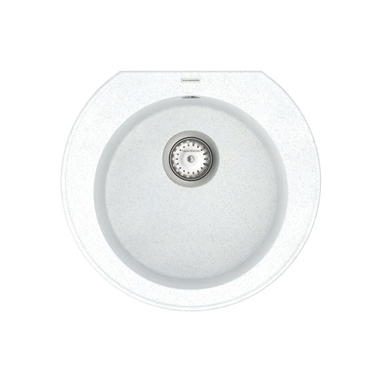 Кухонна мийка VANKOR Kres KMR 01.52 White stone + сифон VANKOR