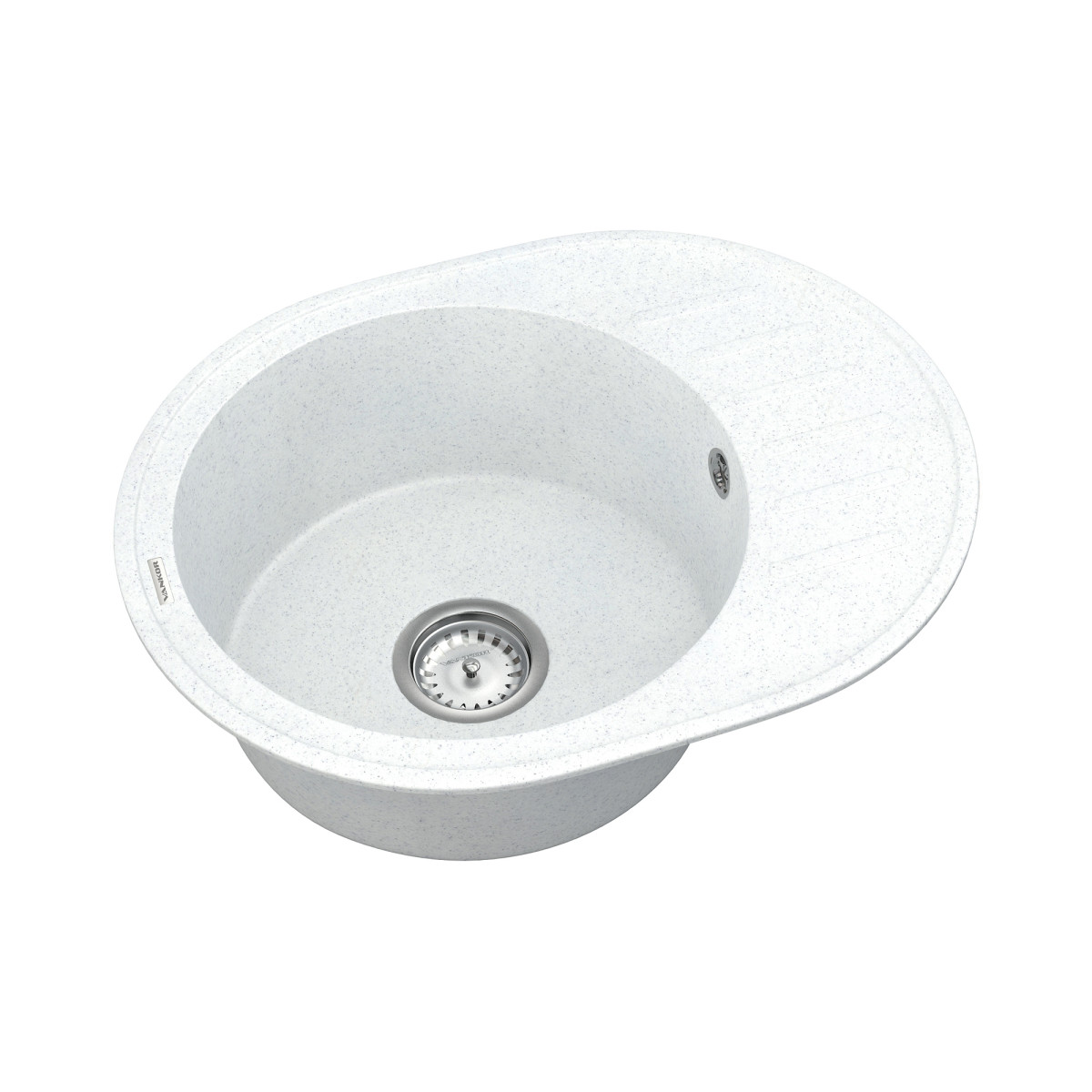 Кухонна мийка VANKOR Lira LMO 02.57 White stone + сифон VANKOR