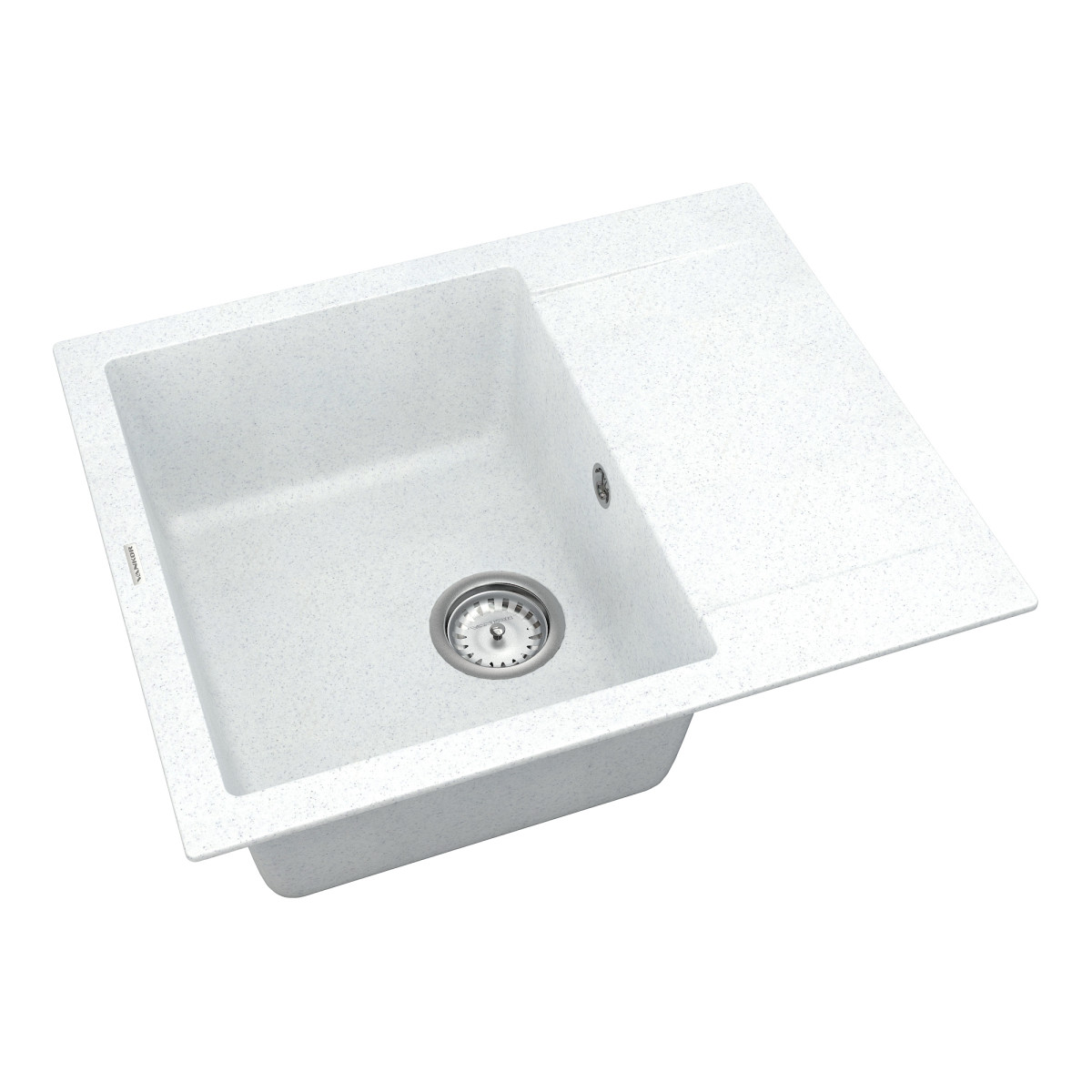 Кухонна мийка VANKOR Orman OMP 02.61 White stone + сифон VANKOR