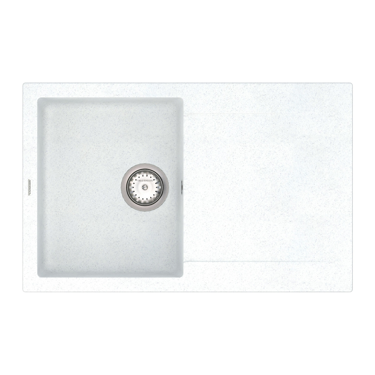 Кухонна мийка VANKOR Orman OMP 02.78 White stone + сифон VANKOR