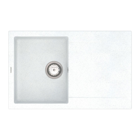 Кухонна мийка VANKOR Orman OMP 02.78 White stone + сифон VANKOR
