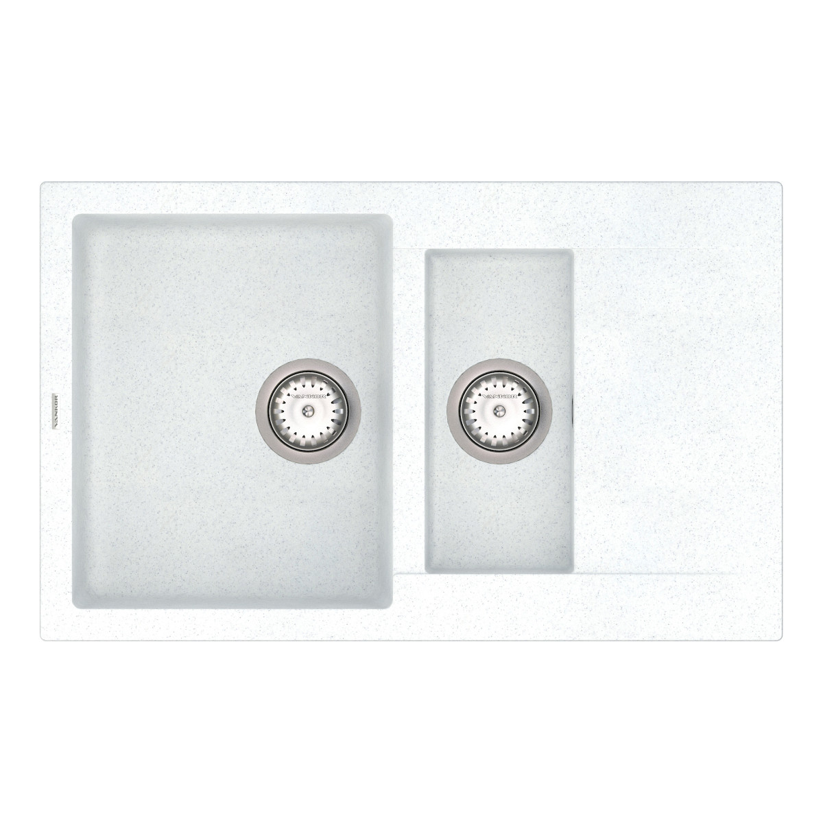 Кухонна мийка VANKOR Orman OMP 04.80 White stone + сифон VANKOR