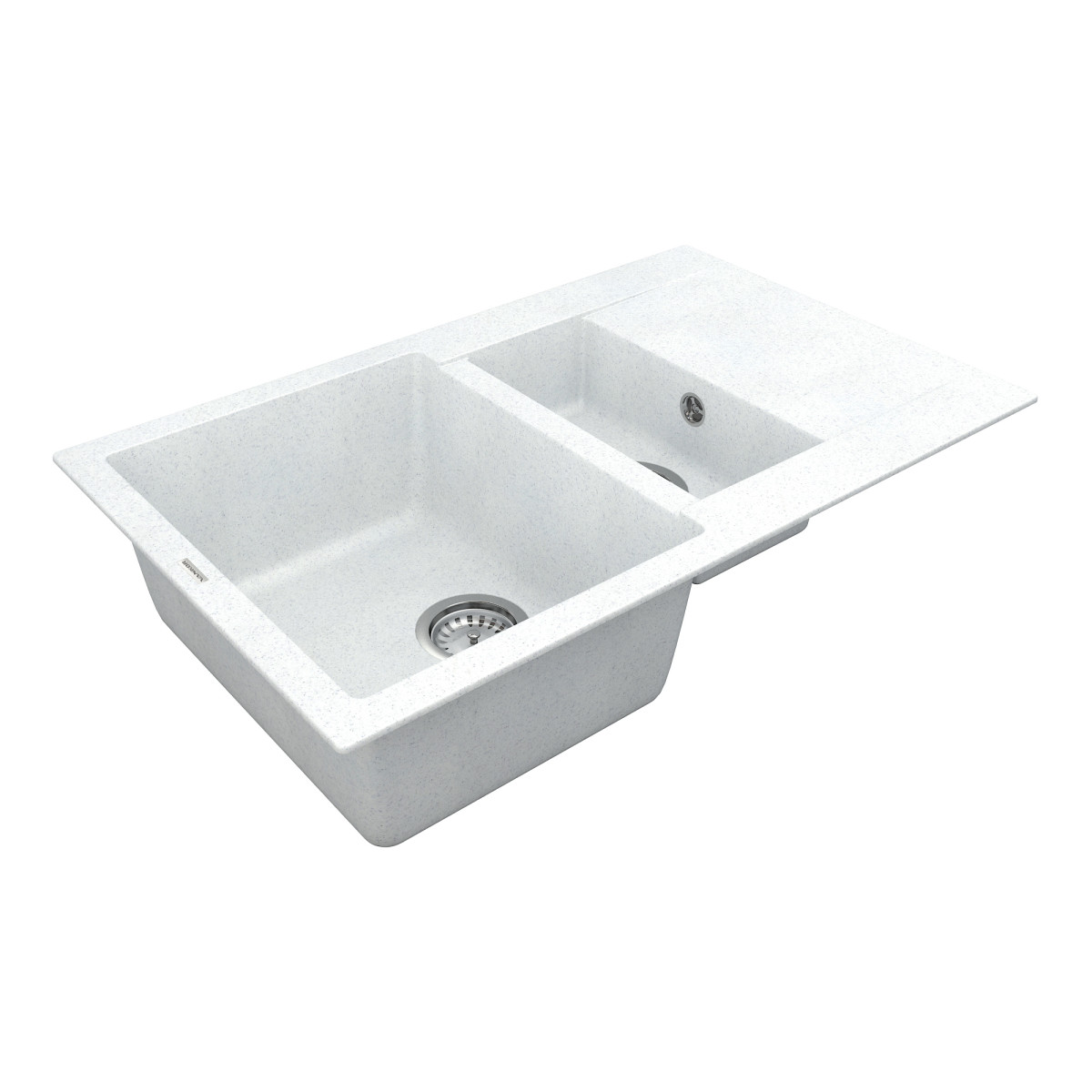 Кухонна мийка VANKOR Orman OMP 04.80 White stone + сифон VANKOR