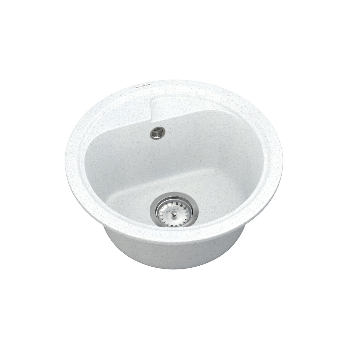 Кухонна мийка VANKOR Polo PMR 01.44 White stone + сифон VANKOR